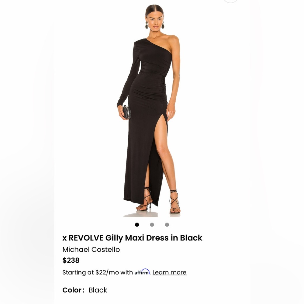 Michael Costello Black Maxi Skirt